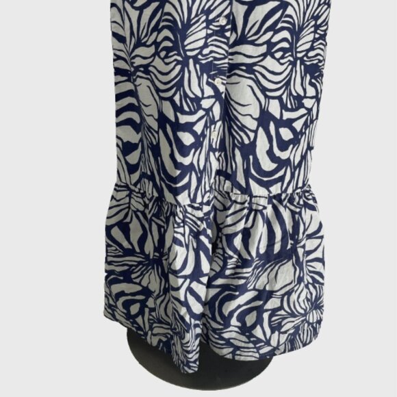 La Plage NWT Womens S Blue Leaf Maxi Shirt Dress - Picture 5 of 15